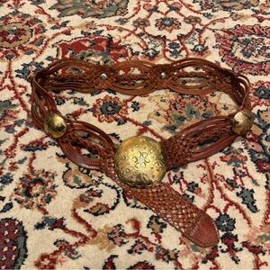 [SOLD] Brown and Gold Braided Belt